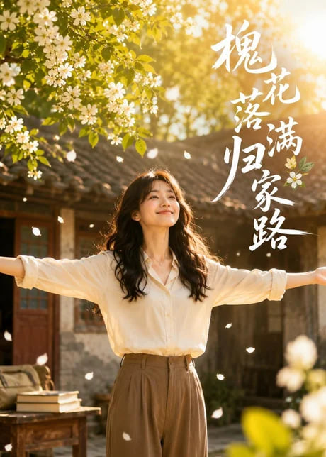 槐花落满归家路