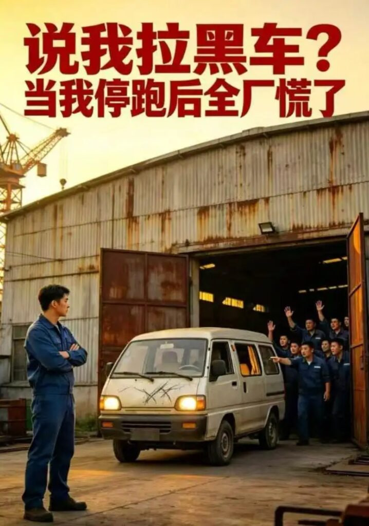 说我拉黑车?当我停跑后全厂慌了