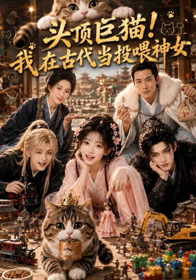 头顶巨猫!我在古代当投喂神女
