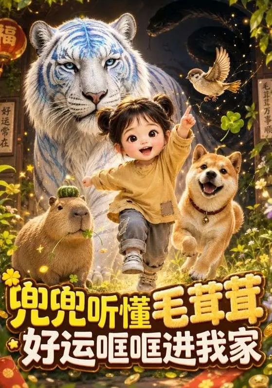 兜兜听懂毛茸茸,好运哐哐进我家